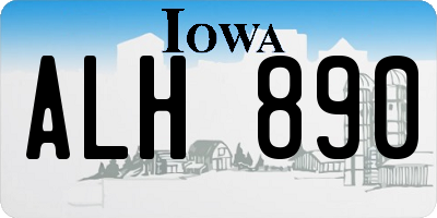 IA license plate ALH890