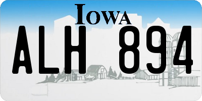 IA license plate ALH894