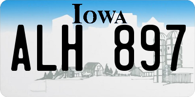 IA license plate ALH897