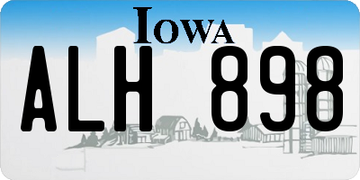 IA license plate ALH898