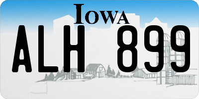 IA license plate ALH899