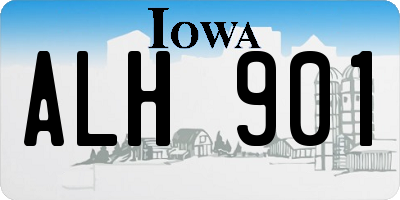 IA license plate ALH901