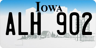 IA license plate ALH902