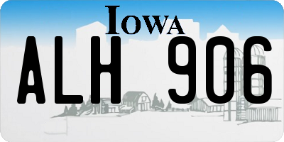 IA license plate ALH906