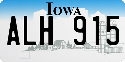 IA license plate ALH915