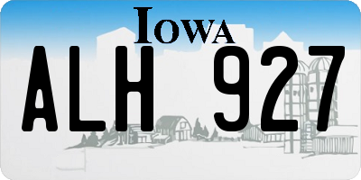 IA license plate ALH927