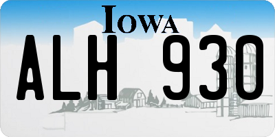 IA license plate ALH930