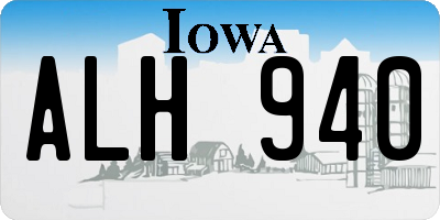 IA license plate ALH940