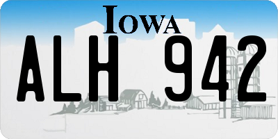 IA license plate ALH942