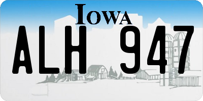 IA license plate ALH947