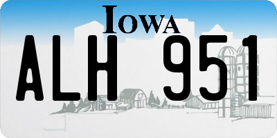 IA license plate ALH951