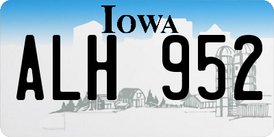 IA license plate ALH952
