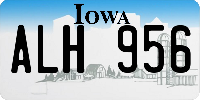 IA license plate ALH956