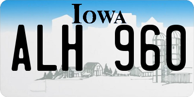 IA license plate ALH960