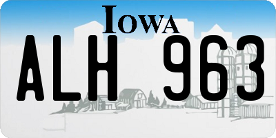 IA license plate ALH963