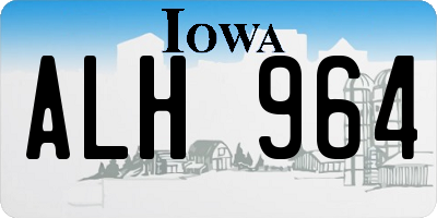 IA license plate ALH964