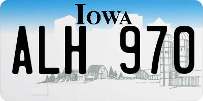 IA license plate ALH970