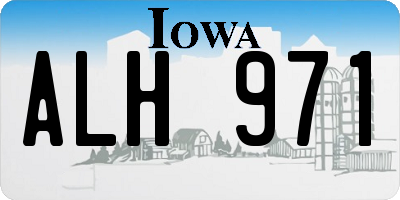 IA license plate ALH971