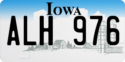 IA license plate ALH976