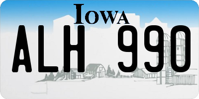 IA license plate ALH990