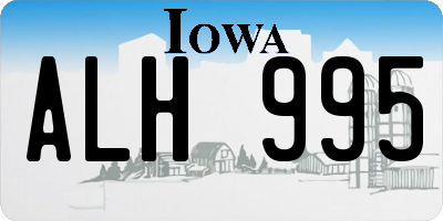 IA license plate ALH995