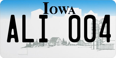 IA license plate ALI004