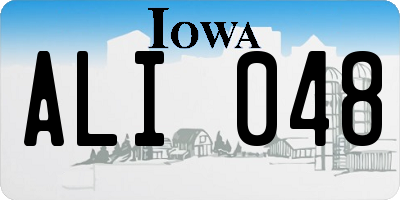 IA license plate ALI048