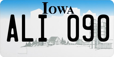 IA license plate ALI090