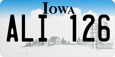 IA license plate ALI126