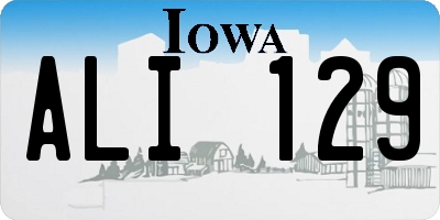 IA license plate ALI129