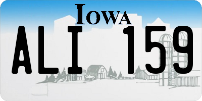 IA license plate ALI159