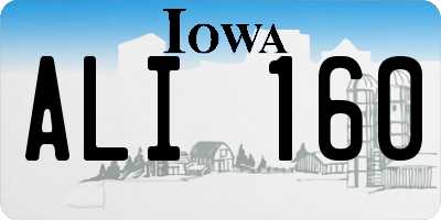 IA license plate ALI160