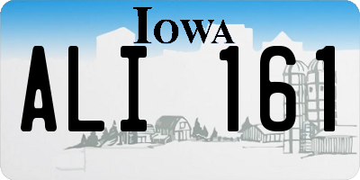 IA license plate ALI161