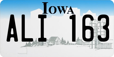 IA license plate ALI163