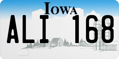 IA license plate ALI168