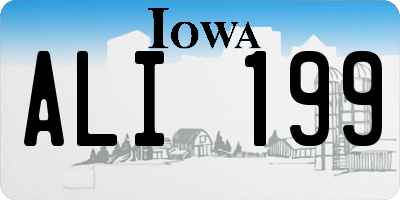 IA license plate ALI199
