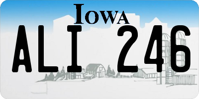 IA license plate ALI246