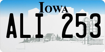 IA license plate ALI253