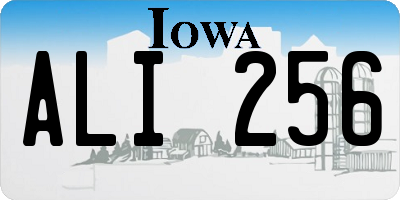 IA license plate ALI256
