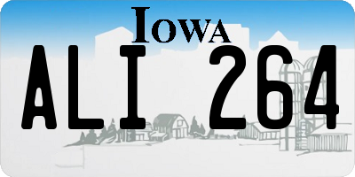 IA license plate ALI264