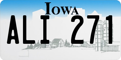 IA license plate ALI271