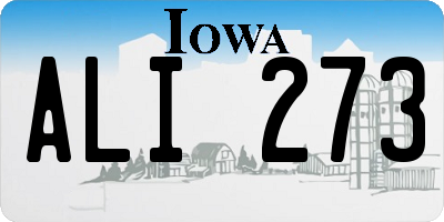 IA license plate ALI273