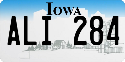 IA license plate ALI284