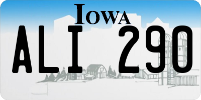 IA license plate ALI290