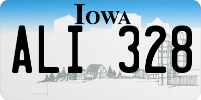 IA license plate ALI328