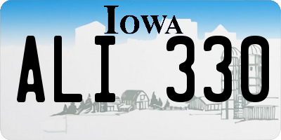 IA license plate ALI330