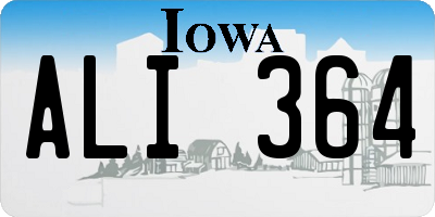 IA license plate ALI364