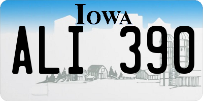 IA license plate ALI390