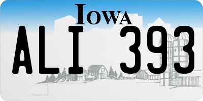 IA license plate ALI393