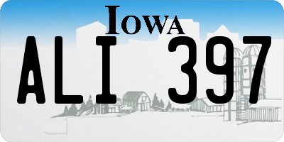 IA license plate ALI397